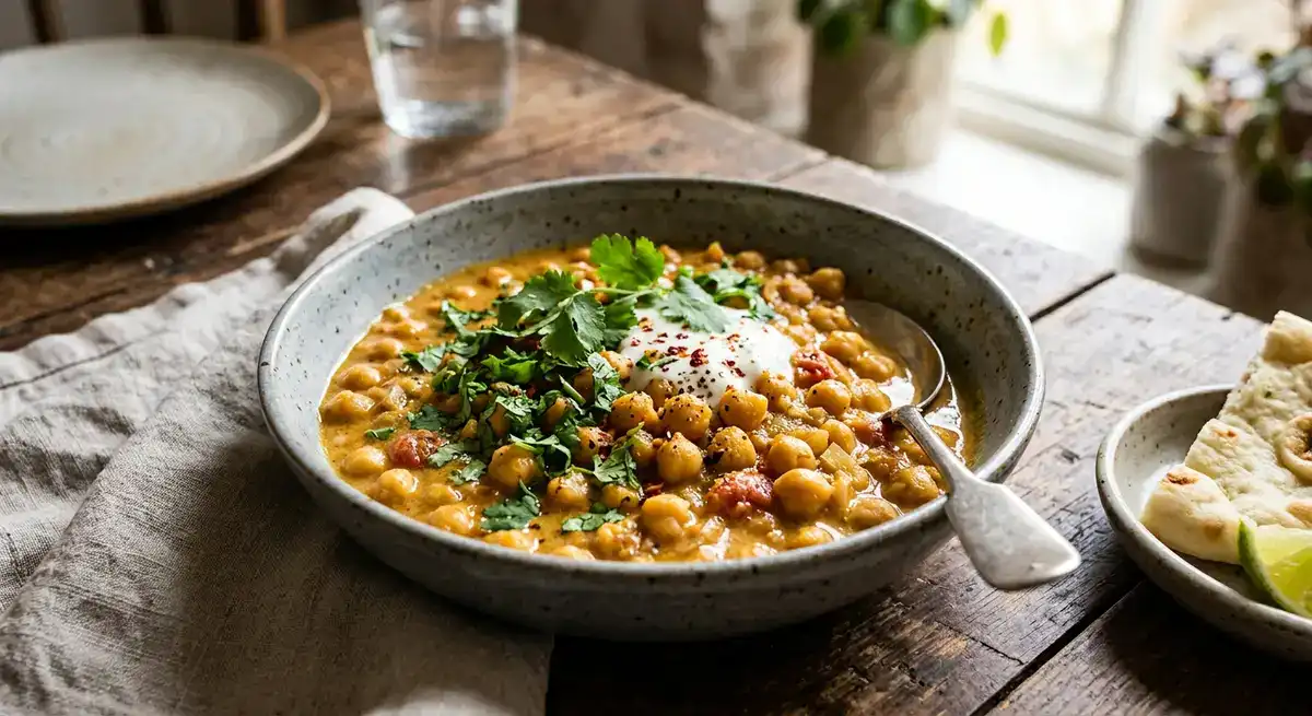Curry de pois chiches au lait de coco
