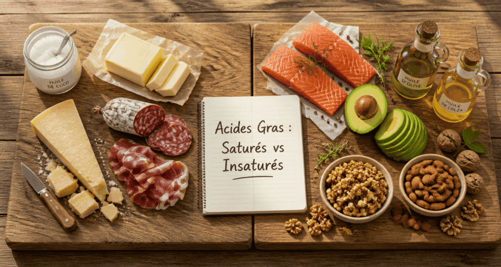 Comparatif aliments acide gras sature et insature