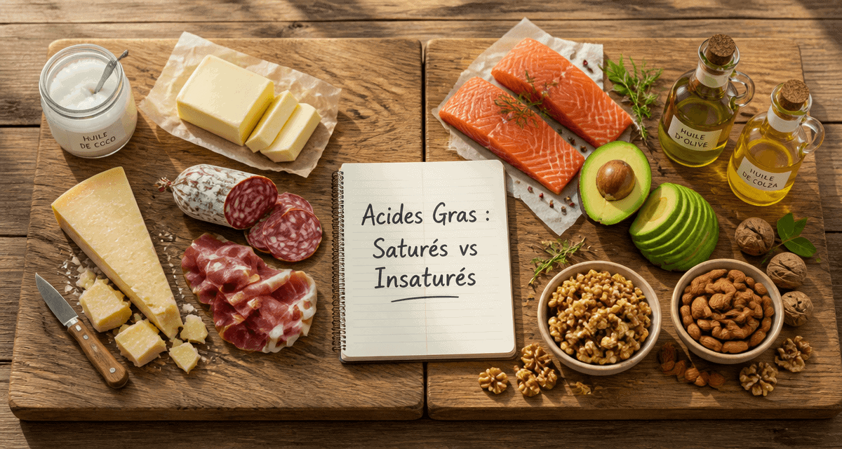 Comparatif aliments acide gras sature et insature