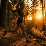 Bienfaits de la course a pied femme running foret