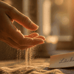 citation lacher prise main sable grains