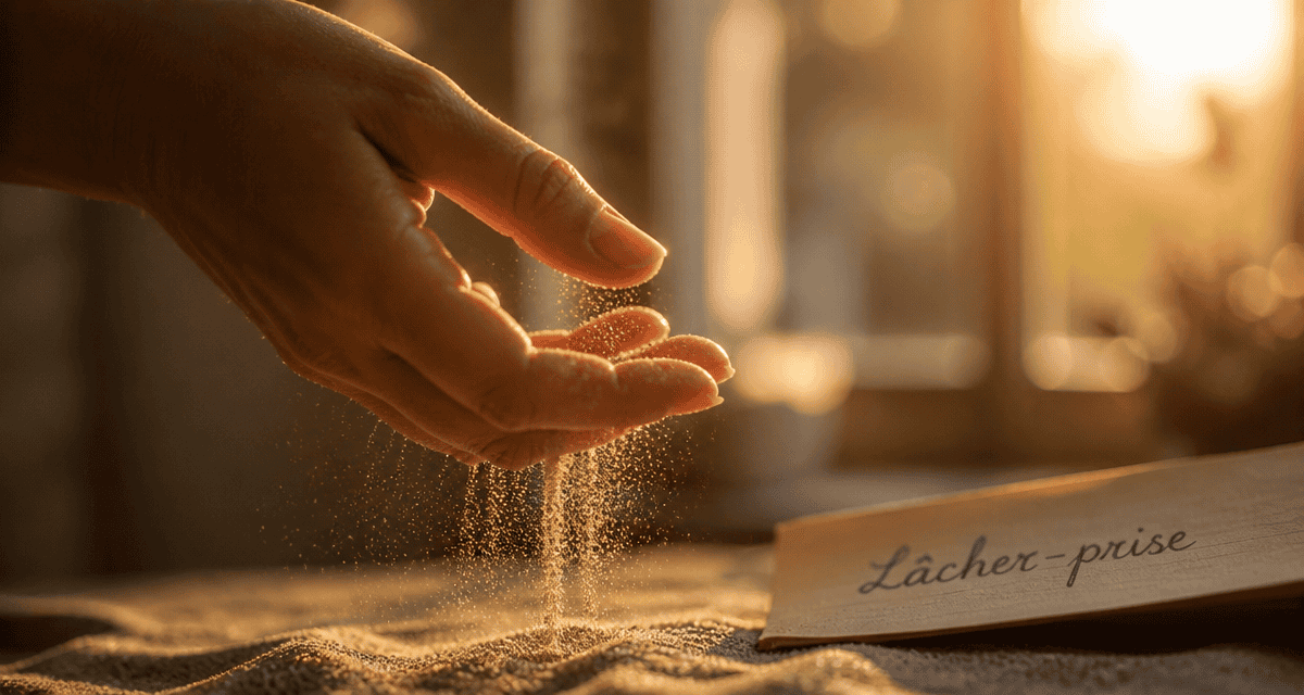 citation lacher prise main sable grains