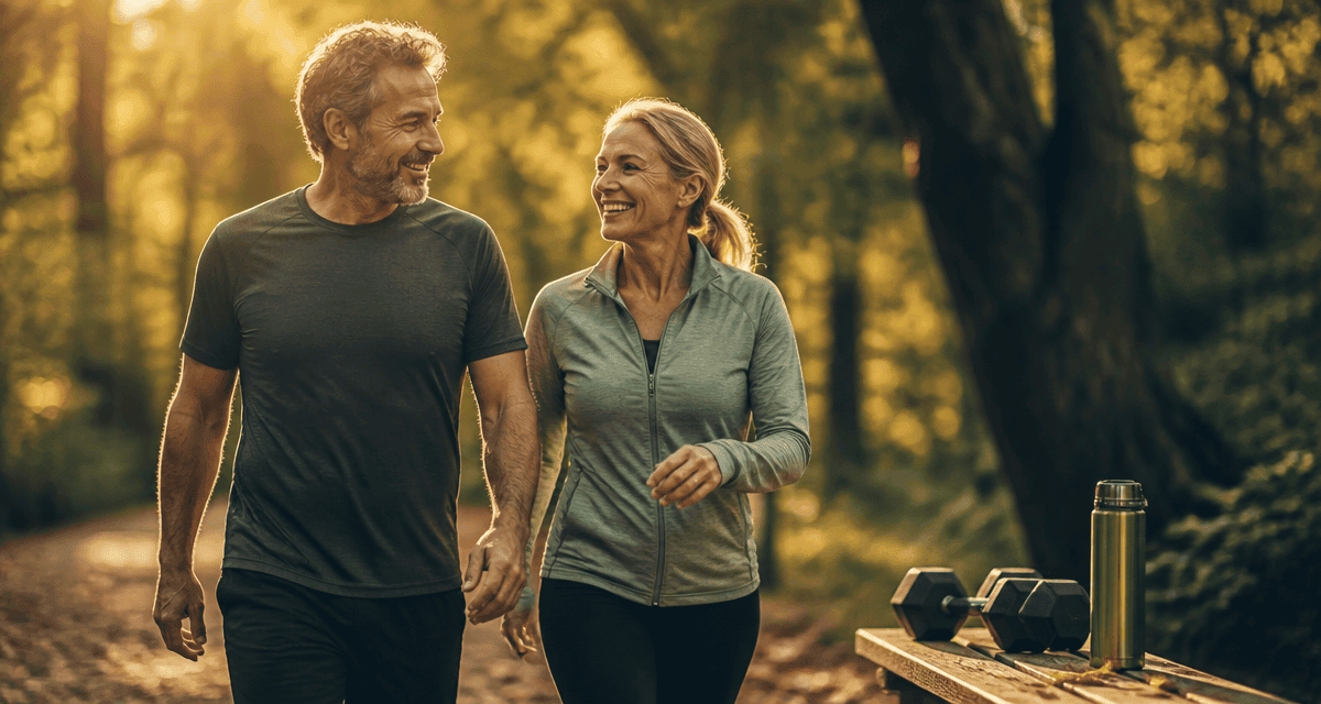 comment augmenter son metabolisme apres 50 ans couple marche parc