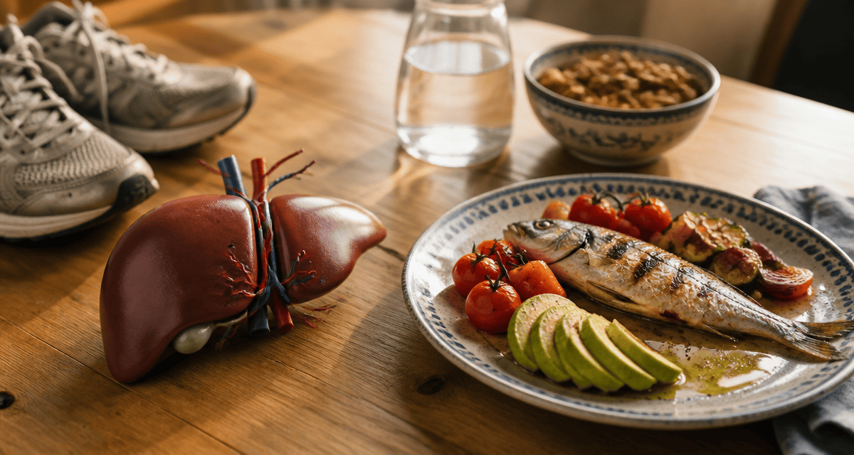 eliminer la graisse du foie assiette méditerranéenne et activité physique
