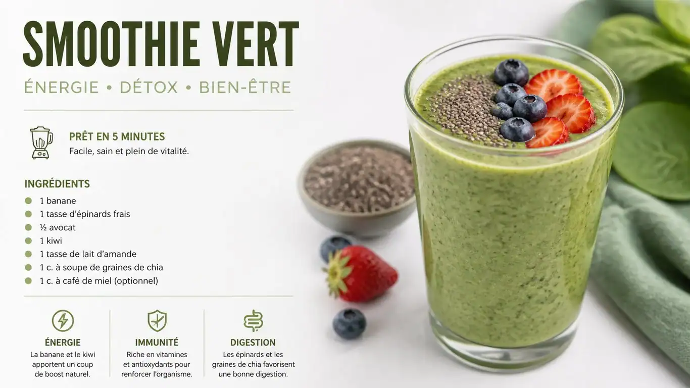 Smoothie perte de poids sain et équilibré dans un verre