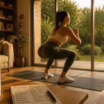 femmes fitness squat maison salon