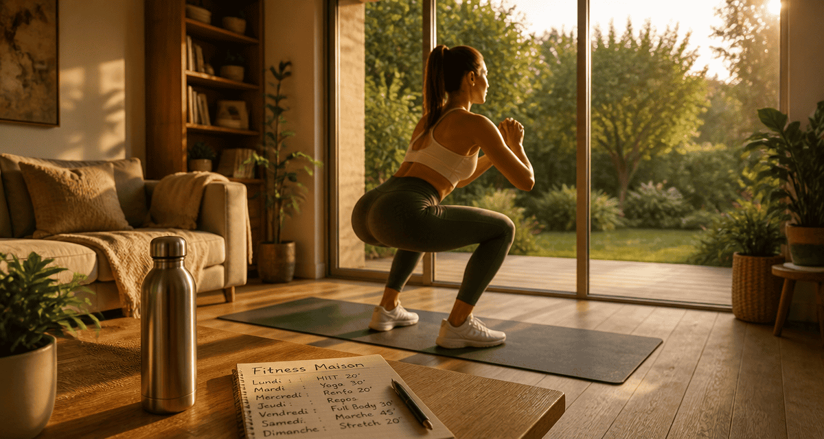 femmes fitness squat maison salon