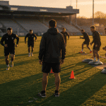 football préparation physique joueurs entraînement terrain
