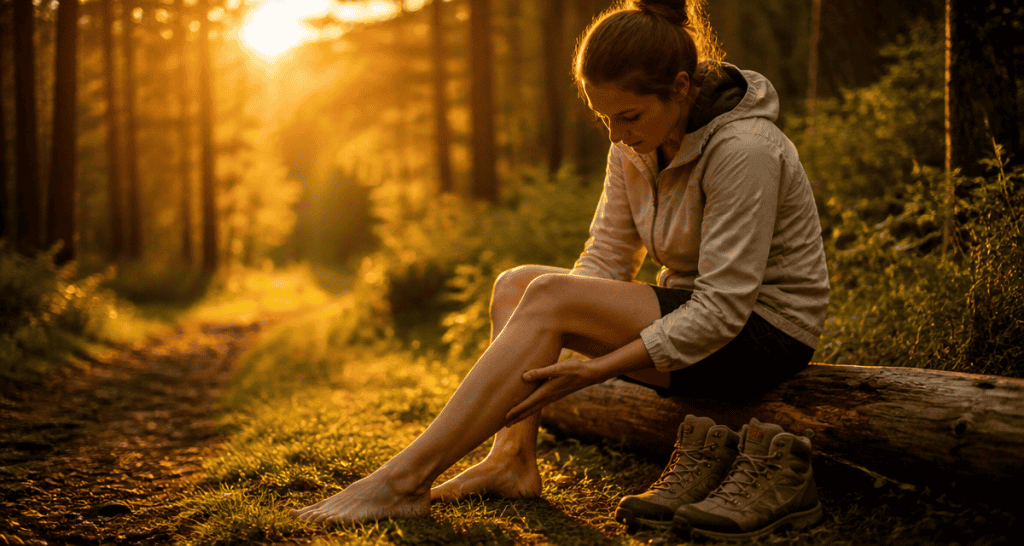 mal aux jambes apres avoir beaucoup marche en foret