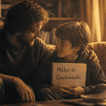Maturité émotionnelle adulte et enfant sur canapé