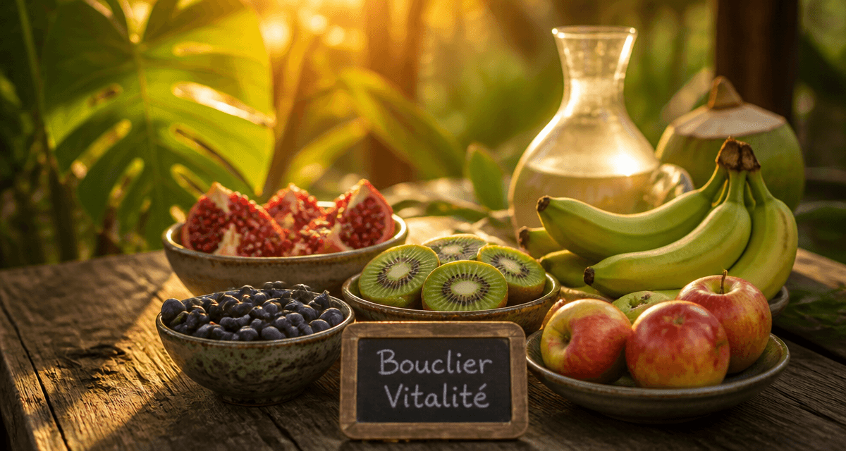 meilleurs fruits pour la sante sur table en bois