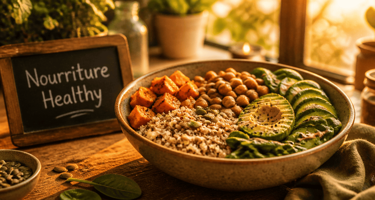 Nourriture healthy Buddha Bowl coloré sur table
