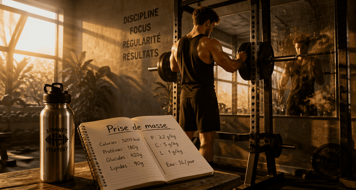 prise de masse musculaire jeune homme salle de sport