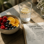programme detox sucre gratuit bol de fruits eau citronnée