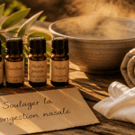 quelle huile essentielle pour déboucher le nez flacons sur table