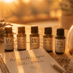 quelle huile essentielle pour le stress et l'anxiété flacons et diffuseur