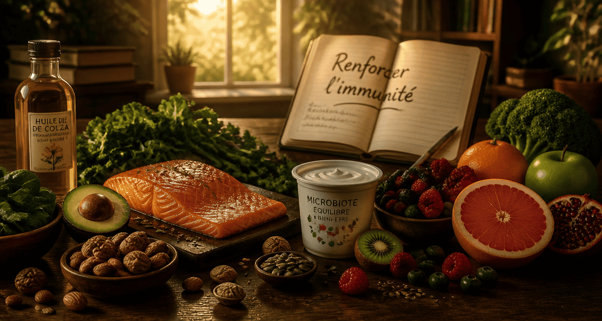 Renforcement du systeme immunitaire avec aliments sains