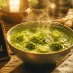 soupe detox ventre plat bol vert épices
