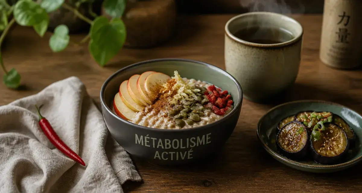 Aliments brûle graisse : porridge avoine, thé vert et gingembre pour booster le métabolisme