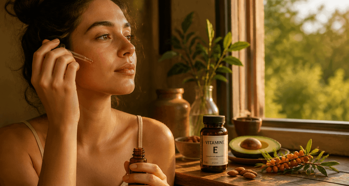 bienfaits vitamine e pour la peau femme sérum