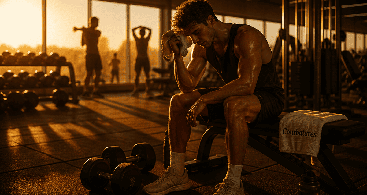 courbatures apres musculation bon signe homme salle sport