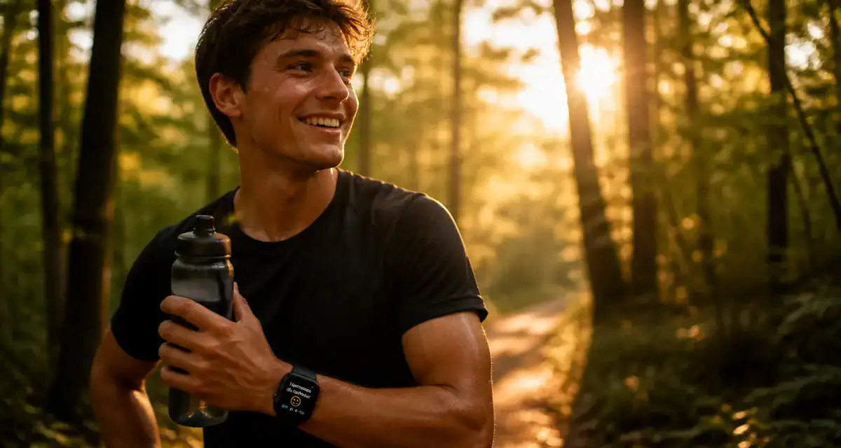 hormone du bonheur sport jeune coureur forêt