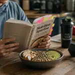 livre sur la nutrition sportive sur un plan de travail
