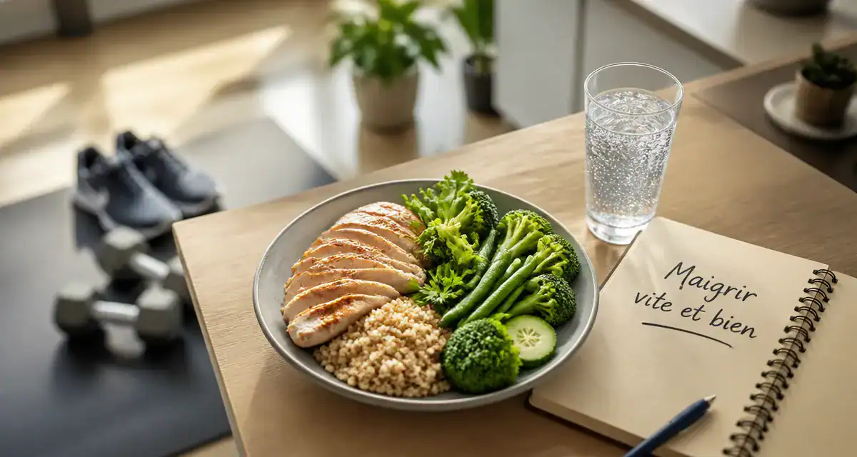 Maigrir vite et bien assiette équilibrée cuisine moderne