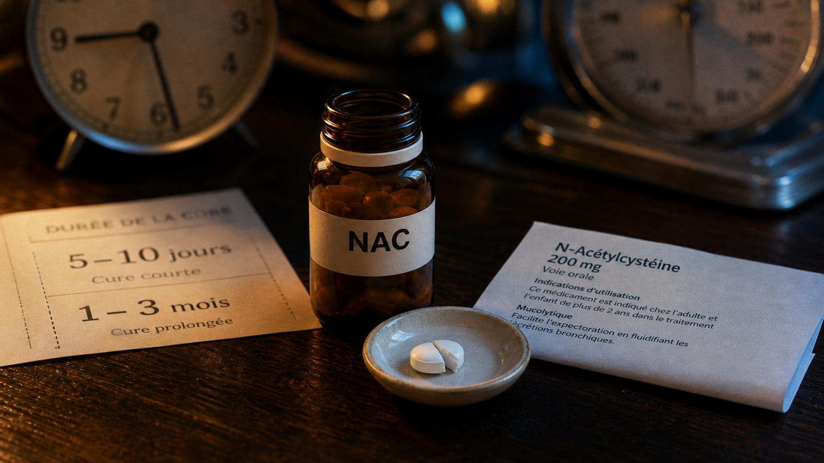 NAC cure de combien de temps : durées (5-10 jours, 1-3 mois)