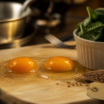 Omega 3 dans les oeufs : œufs, graines de lin et épinards