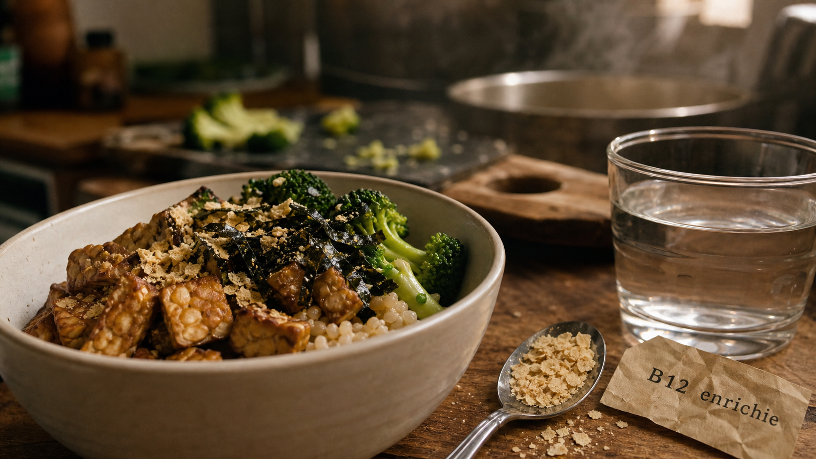 Où trouver la vitamine B12 dans les légumes : levure nutritionnelle et nori enrichis