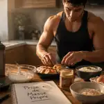 prise de masse musculaire aliments sur plan de travail