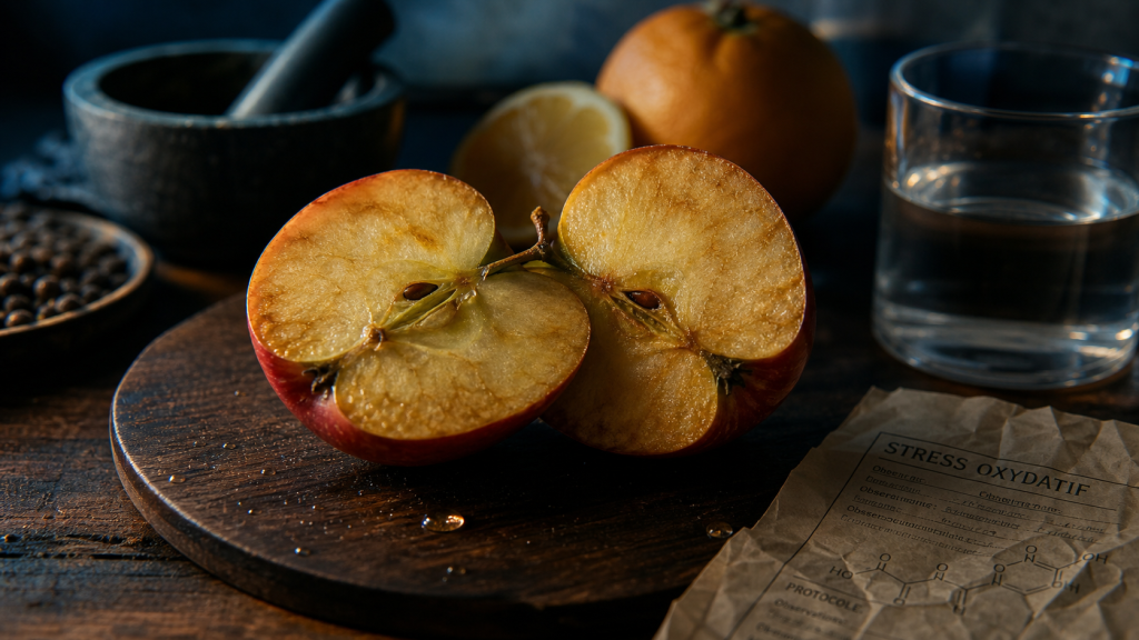 Qu est ce que le stress oxydatif : pomme brunissante, rouille cellulaire