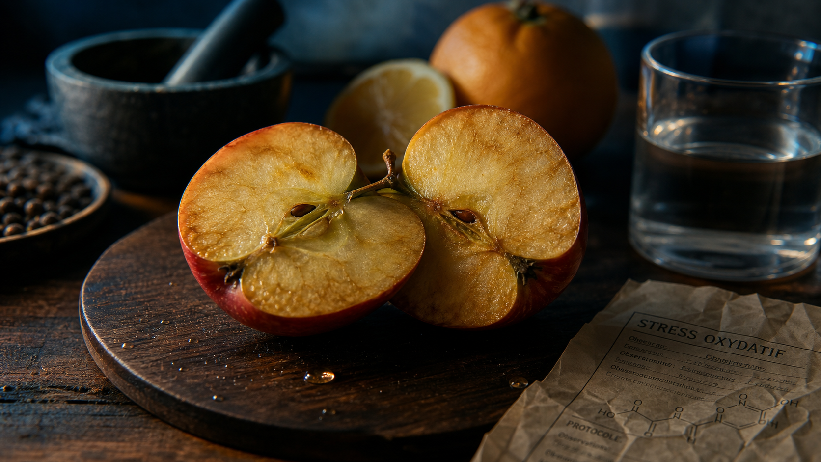 Qu est ce que le stress oxydatif : pomme brunissante, rouille cellulaire
