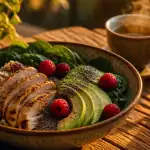 recette pour maigrir le ventre bowl poulet quinoa avocat