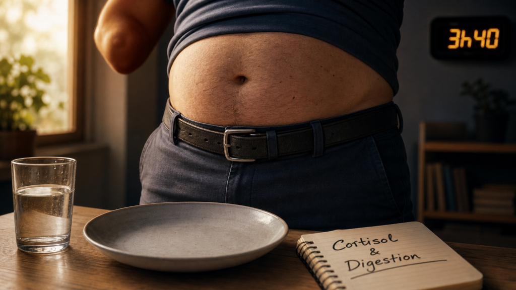 Taux de cortisol eleve et ventre gonfle : ventre gonflé et ceinture serrée