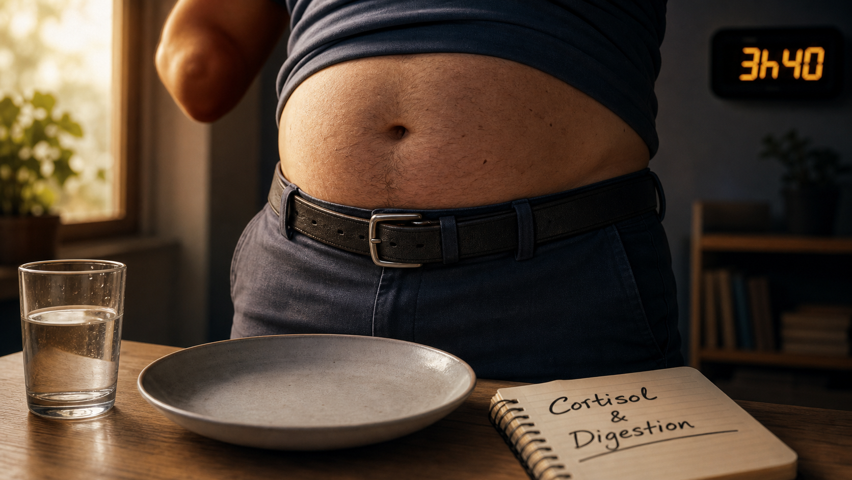 Taux de cortisol eleve et ventre gonfle : ventre gonflé et ceinture serrée