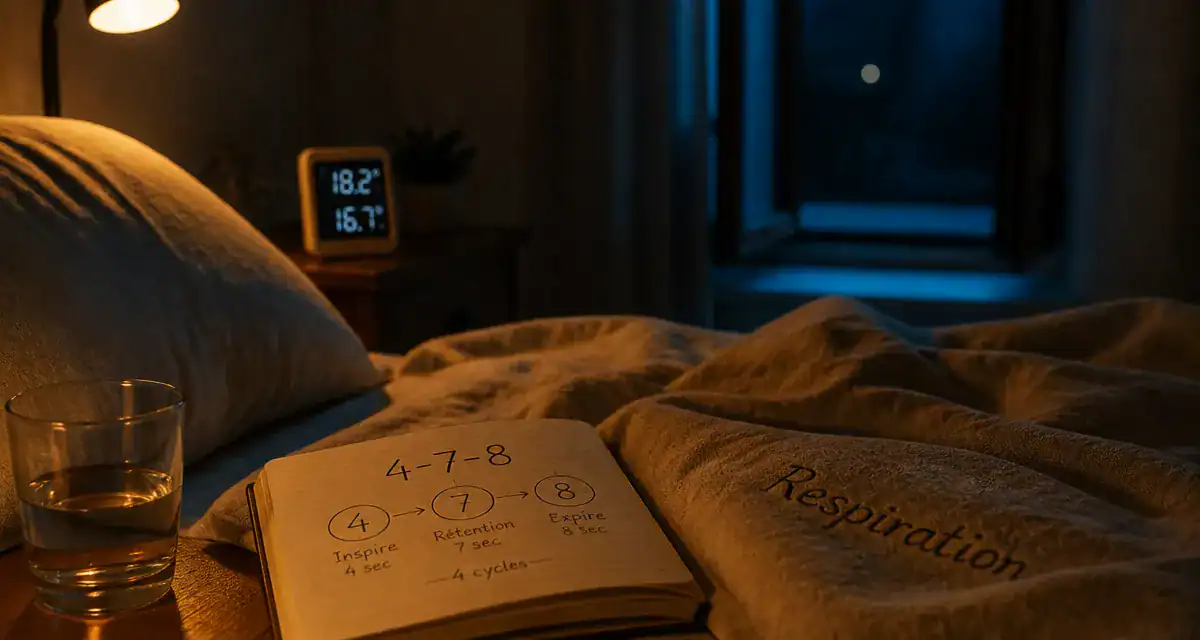 Technique pour s endormir rapidement : respiration 4-7-8 au lit