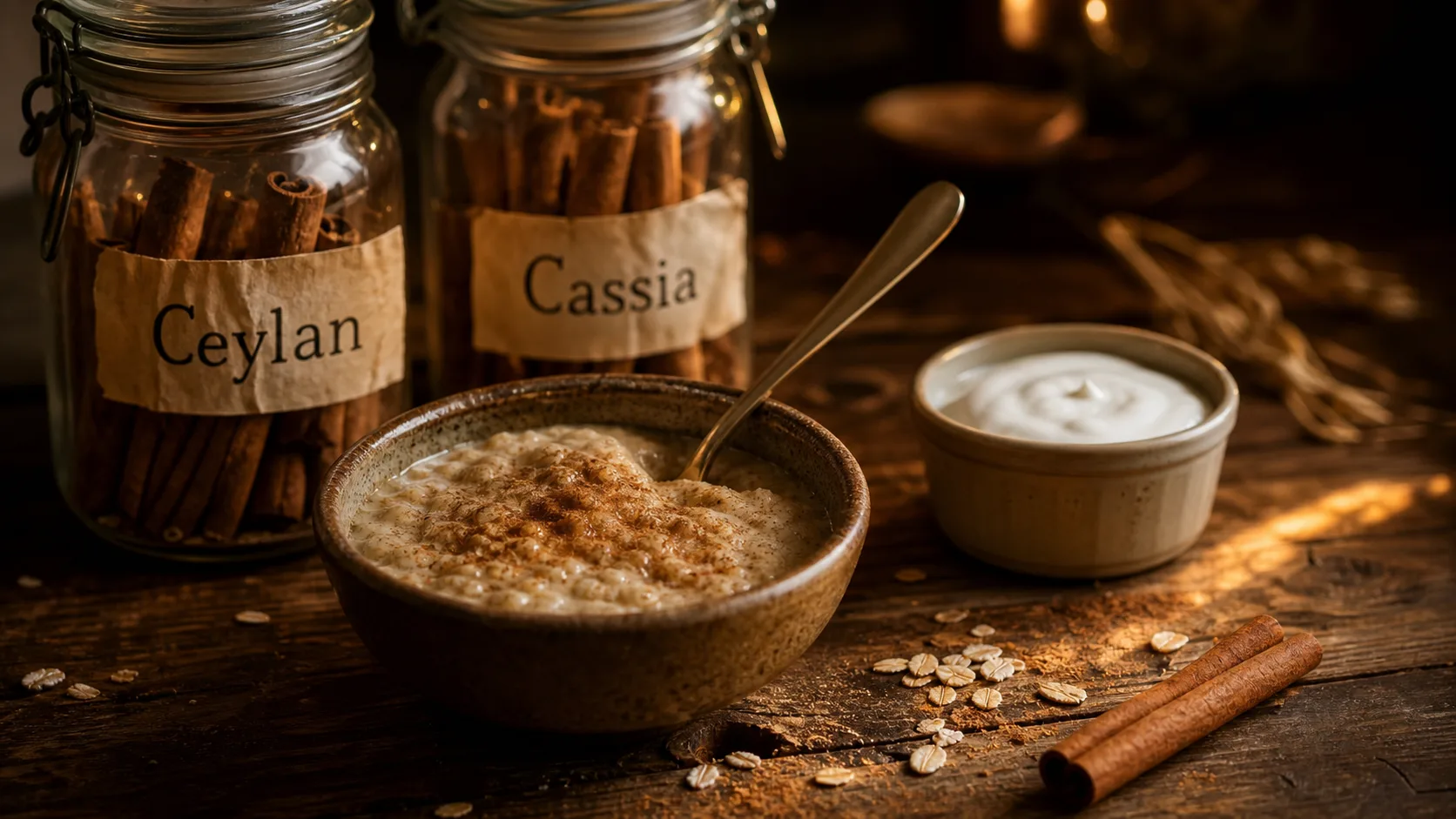 Bienfait de la cannelle Ceylan ou Cassia, cannelle en poudre et pots