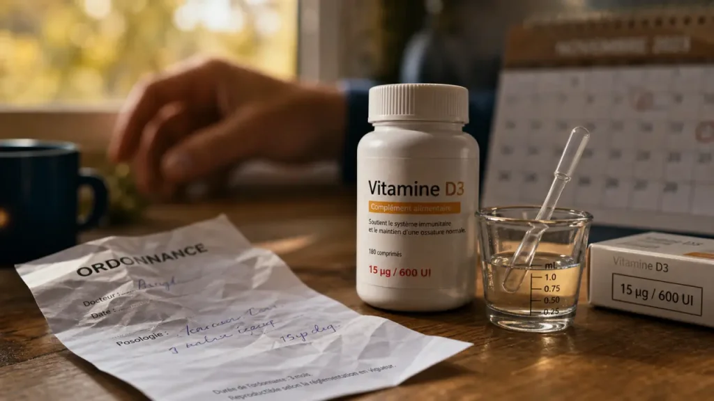 Dose vitamine d pour adulte : 15 µg par jour, soleil et supplémentation