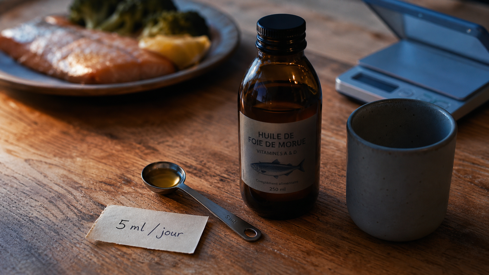 Huile de foie de morue prise de poids : 5 ml par jour