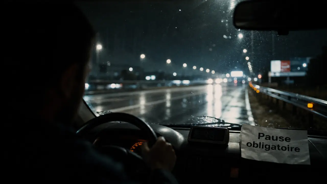 Hypovigilance au volant : pause obligatoire sur tableau de bord, conducteur fatigué