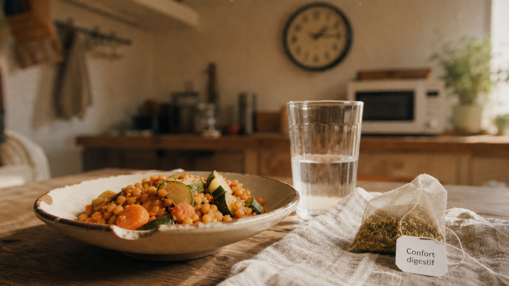 les flatulences comment les eviter : lentilles et tisane au fenouil pour confort digestif