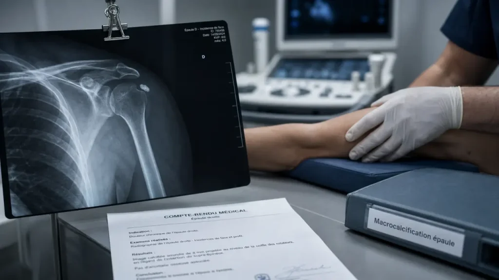 Macrocalcification de l’épaule : douleur nocturne, radiographie et traitements avant l’arthroscopie