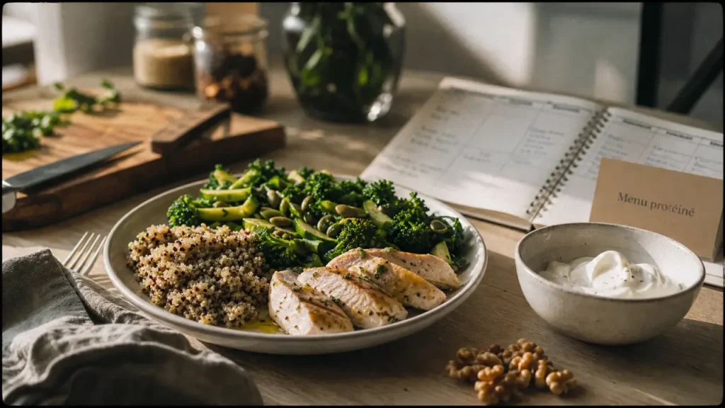 Menu protéiné sur 7 jours : 100 à 120 g par jour sans repas monotones