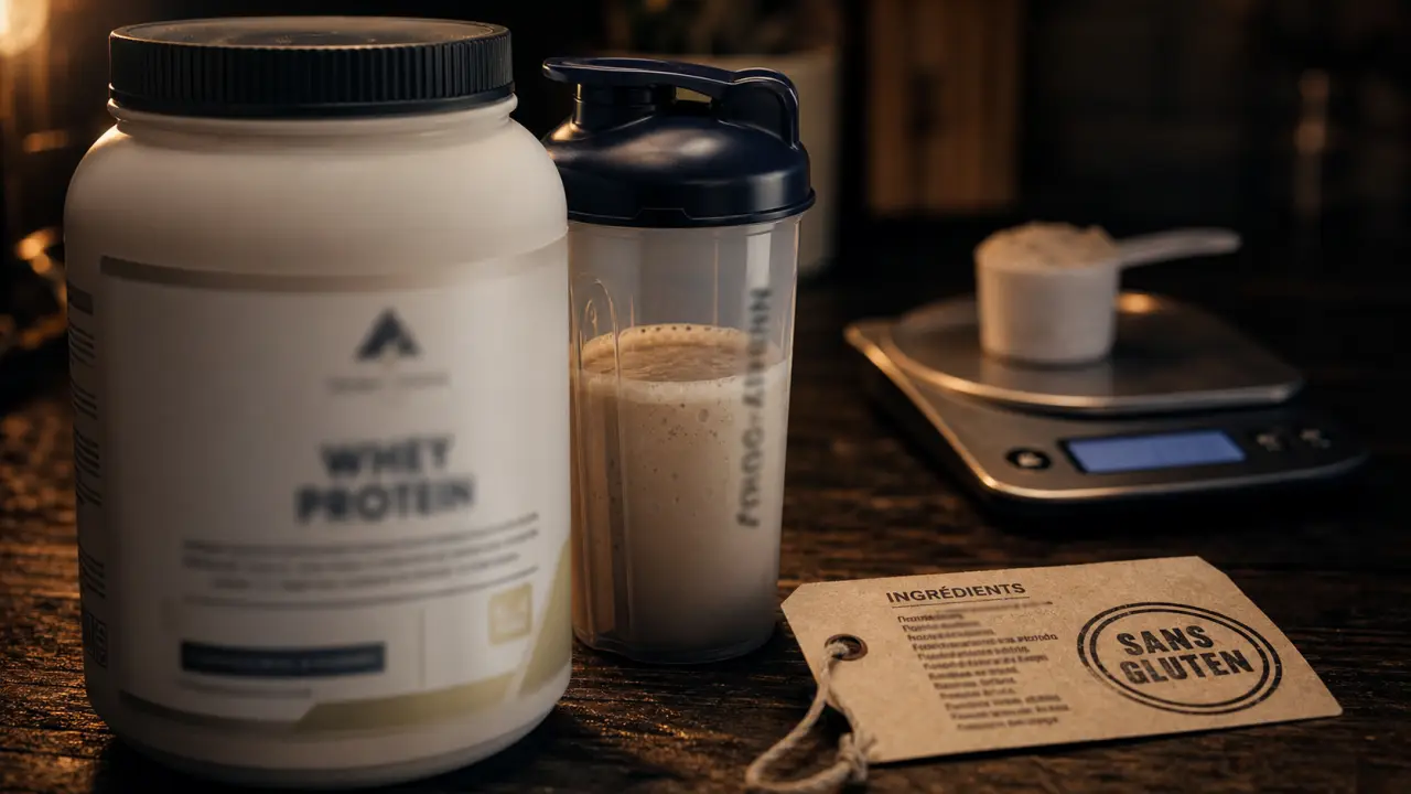 Whey sans gluten : vérifier l’étiquette et la contamination croisée