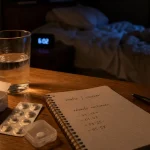 Cortisone et insomnie : que faire, comprimé le soir avec verre d’eau