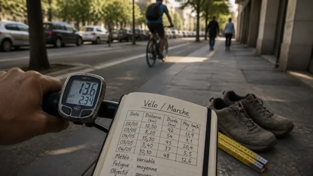 24 minutes de vélo, 10 000 pas et calories : l’équivalence vélo marche à pied