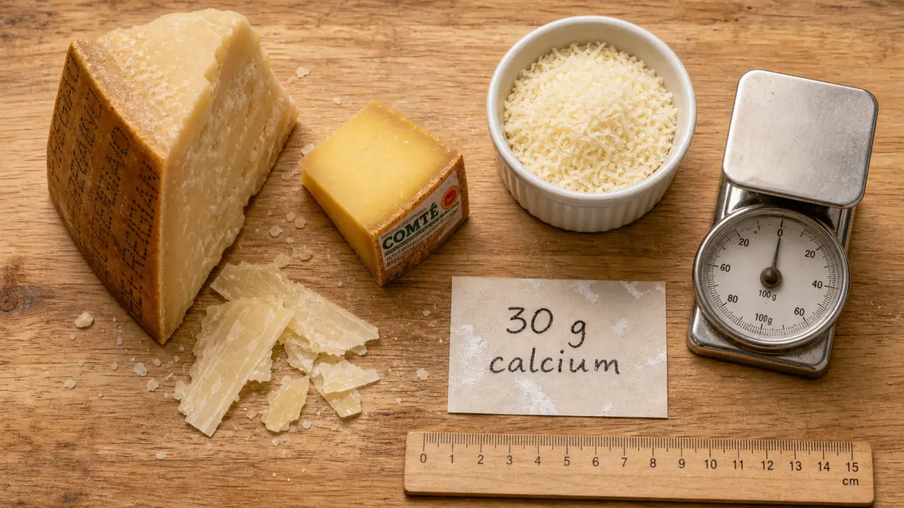 Fromage calcium : parmesan, portion 30 g