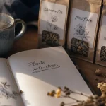Plante anti stress en tisane : passiflore, camomille et carnet